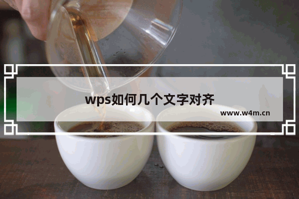 wps如何几个文字对齐