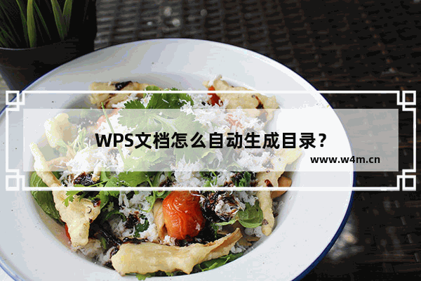 WPS文档怎么自动生成目录？