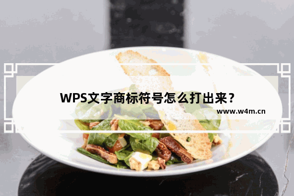 WPS文字商标符号怎么打出来？