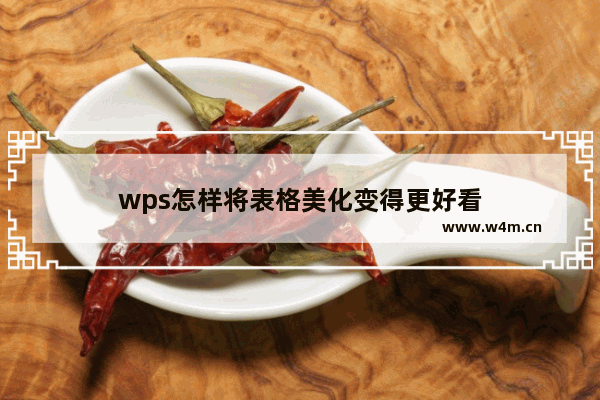 wps怎样将表格美化变得更好看