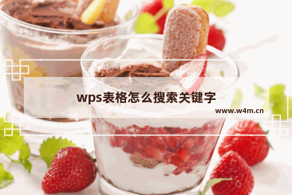 wps表格怎么搜索关键字