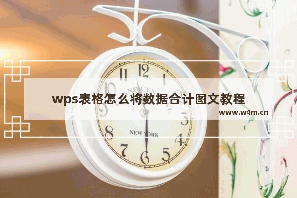 wps表格怎么将数据合计图文教程