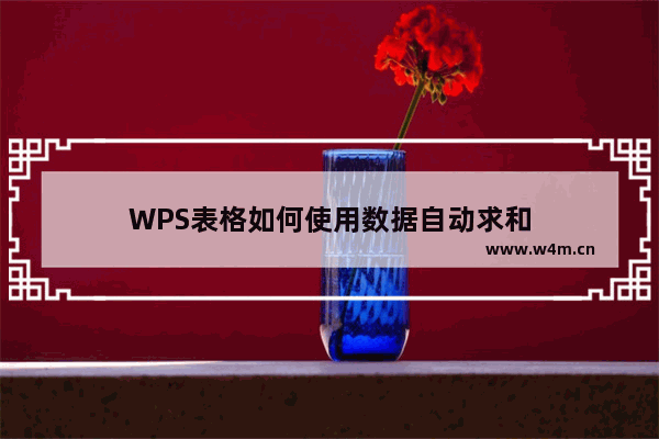 WPS表格如何使用数据自动求和