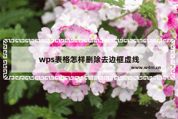 wps表格怎样删除去边框虚线