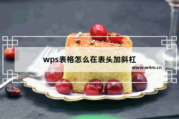 wps表格怎么在表头加斜杠