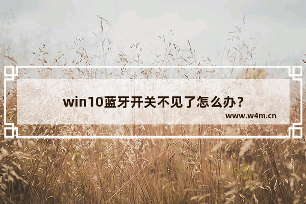 win10蓝牙开关不见了怎么办？