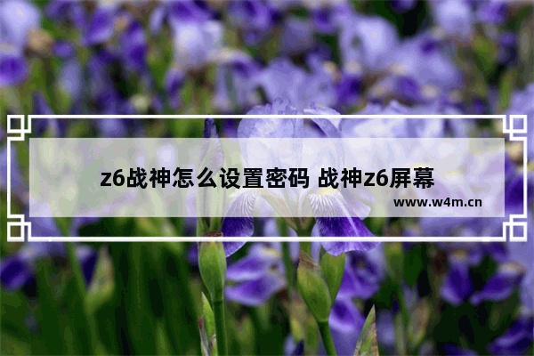 z6战神怎么设置密码 战神z6屏幕