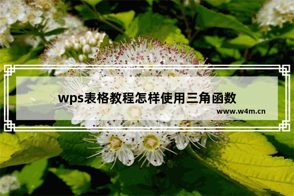 wps表格教程怎样使用三角函数