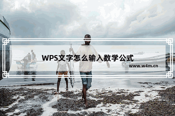 WPS文字怎么输入数学公式