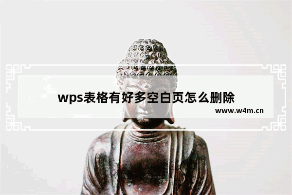 wps表格有好多空白页怎么删除