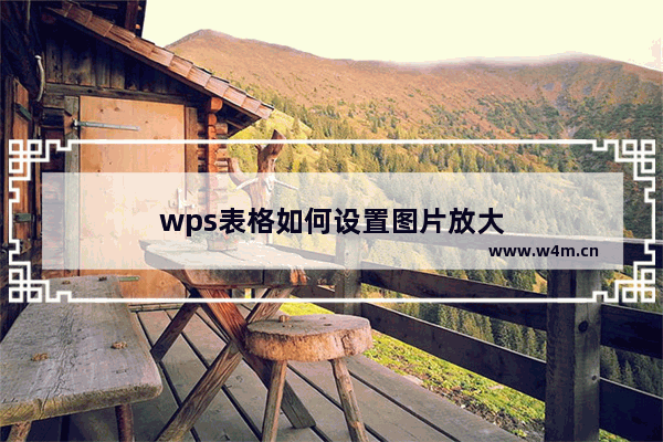 wps表格如何设置图片放大