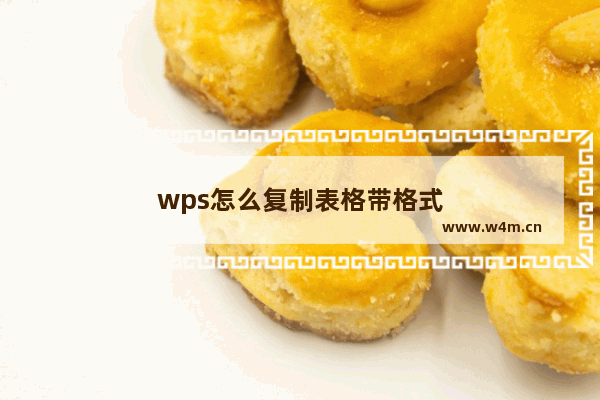 wps怎么复制表格带格式