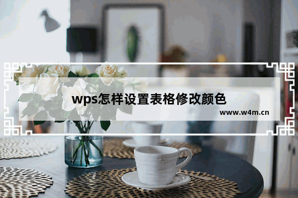 wps怎样设置表格修改颜色