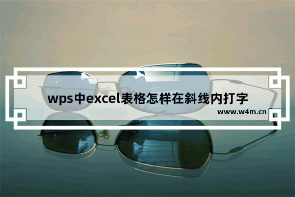 wps中excel表格怎样在斜线内打字