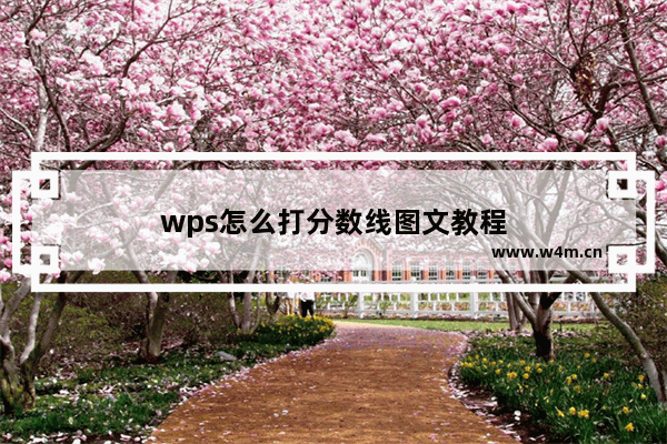 wps怎么打分数线图文教程