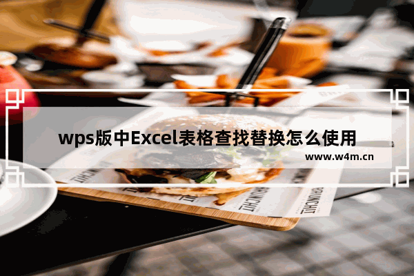 wps版中Excel表格查找替换怎么使用