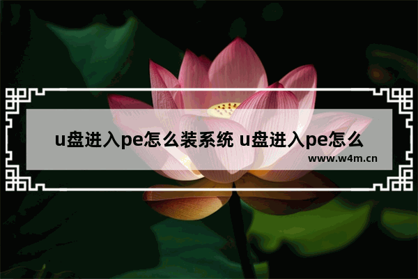 u盘进入pe怎么装系统 u盘进入pe怎么装系统教程