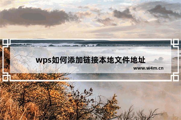 wps如何添加链接本地文件地址