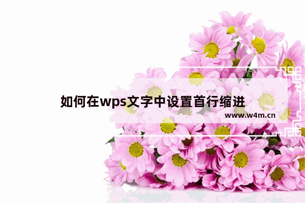 如何在wps文字中设置首行缩进