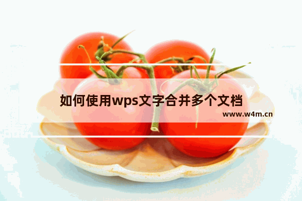 如何使用wps文字合并多个文档