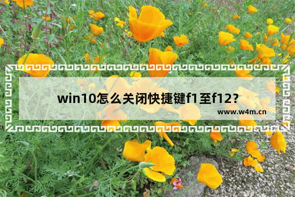 win10怎么关闭快捷键f1至f12？