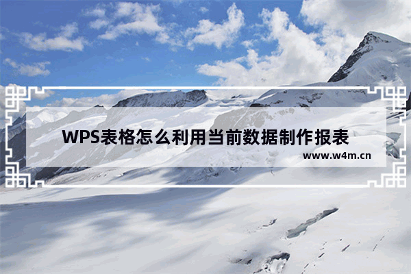 WPS表格怎么利用当前数据制作报表