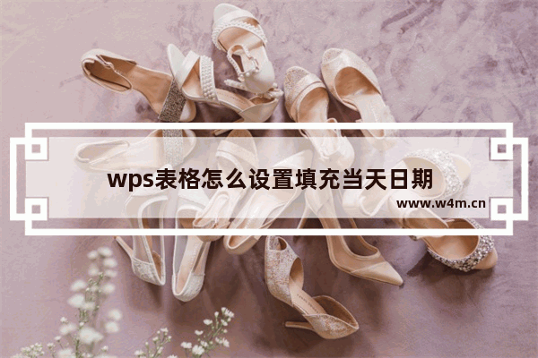 wps表格怎么设置填充当天日期