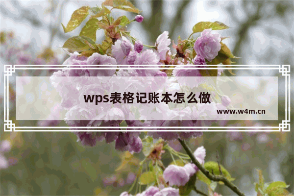 wps表格记账本怎么做