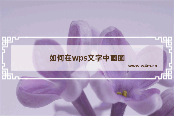 如何在wps文字中画图