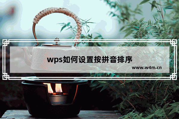 wps如何设置按拼音排序