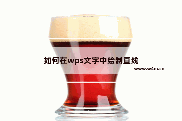 如何在wps文字中绘制直线