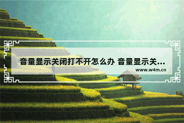 音量显示关闭打不开怎么办 音量显示关闭打不开怎么办呀