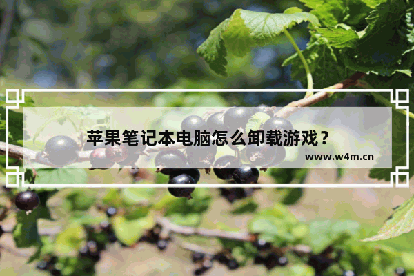 苹果笔记本电脑怎么卸载游戏？