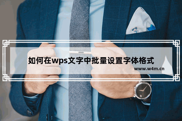 如何在wps文字中批量设置字体格式