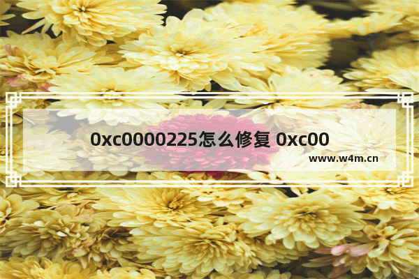 0xc0000225怎么修复 0xc0000229怎么修复