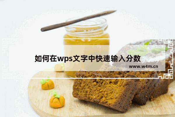 如何在wps文字中快速输入分数