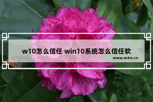 w10怎么信任 win10系统怎么信任软件