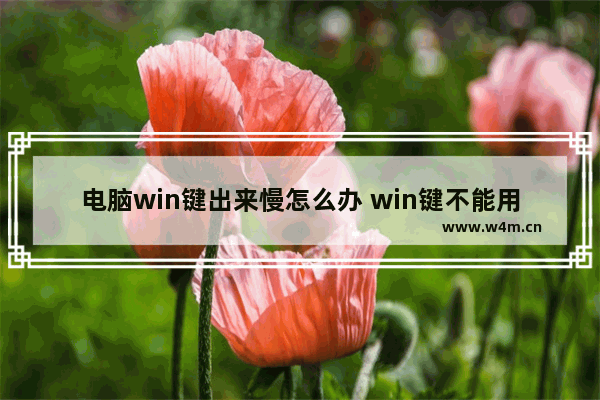 电脑win键出来慢怎么办 win键不能用了