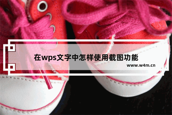 在wps文字中怎样使用截图功能