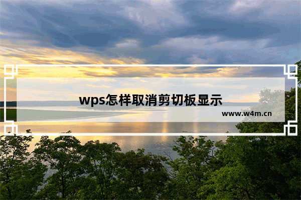 wps怎样取消剪切板显示