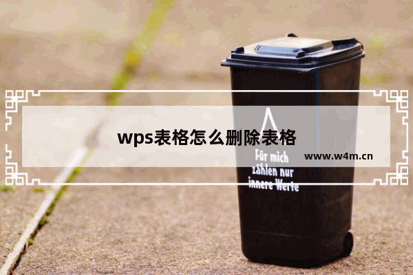 wps表格怎么删除表格