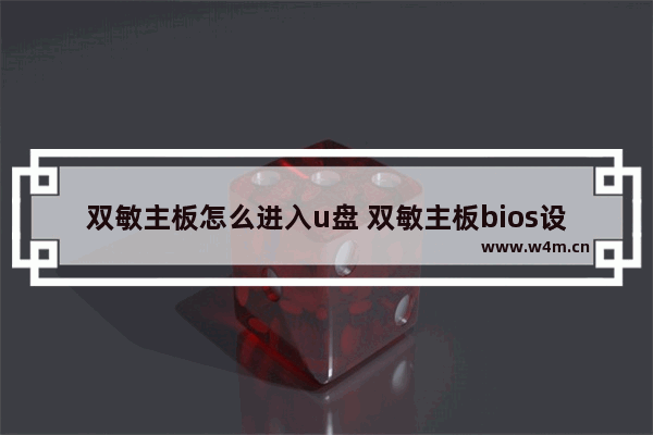 双敏主板怎么进入u盘 双敏主板bios设置硬盘启动