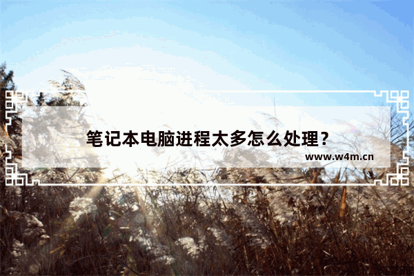 笔记本电脑进程太多怎么处理？