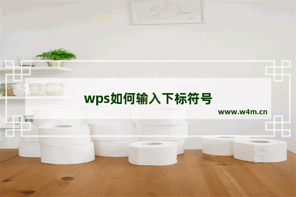 wps如何输入下标符号