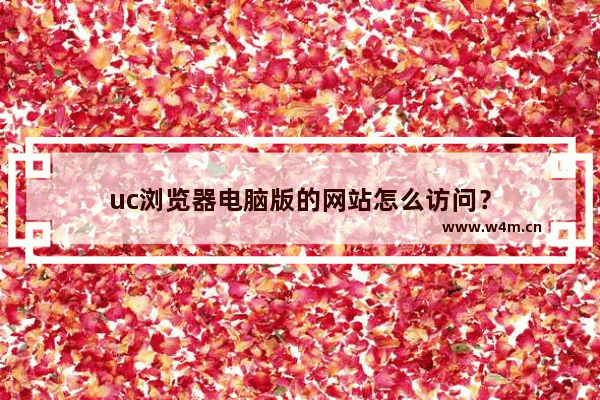 uc浏览器电脑版的网站怎么访问？