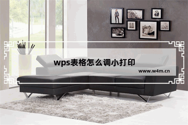 wps表格怎么调小打印