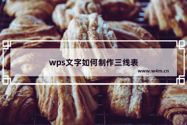 wps文字如何制作三线表