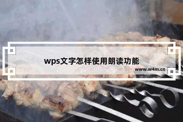 wps文字怎样使用朗读功能