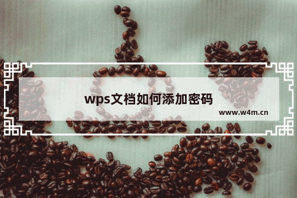 wps文档如何添加密码