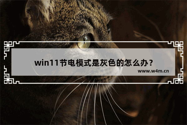 win11节电模式是灰色的怎么办？